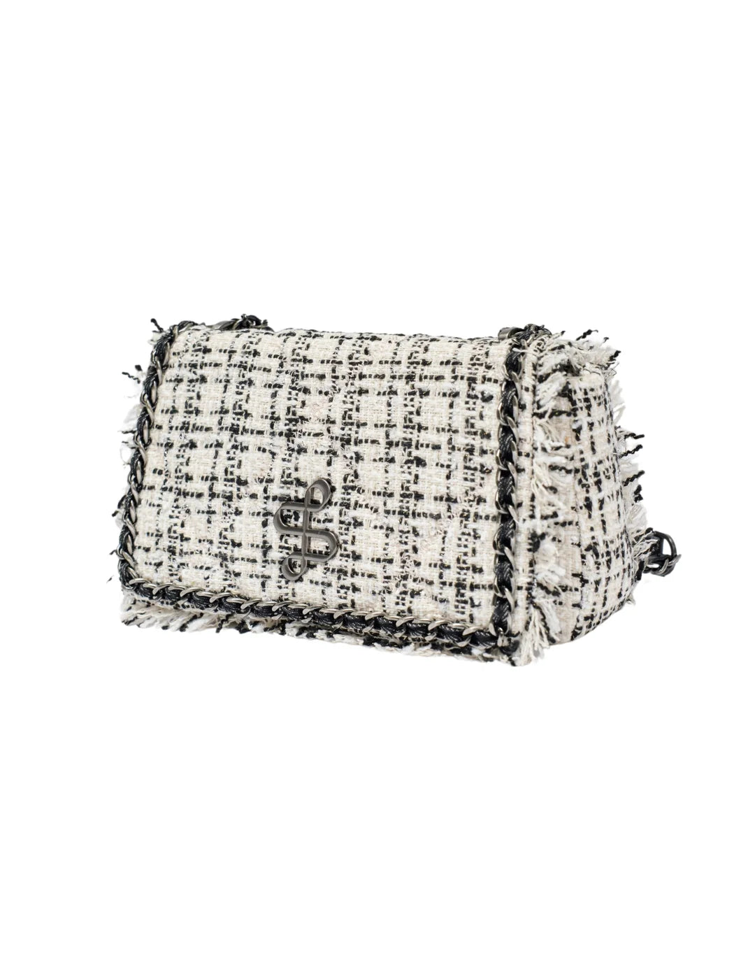 Bolso Tweed Crossbody Salsa Jeans Blanco Perla | Bicos de Fío