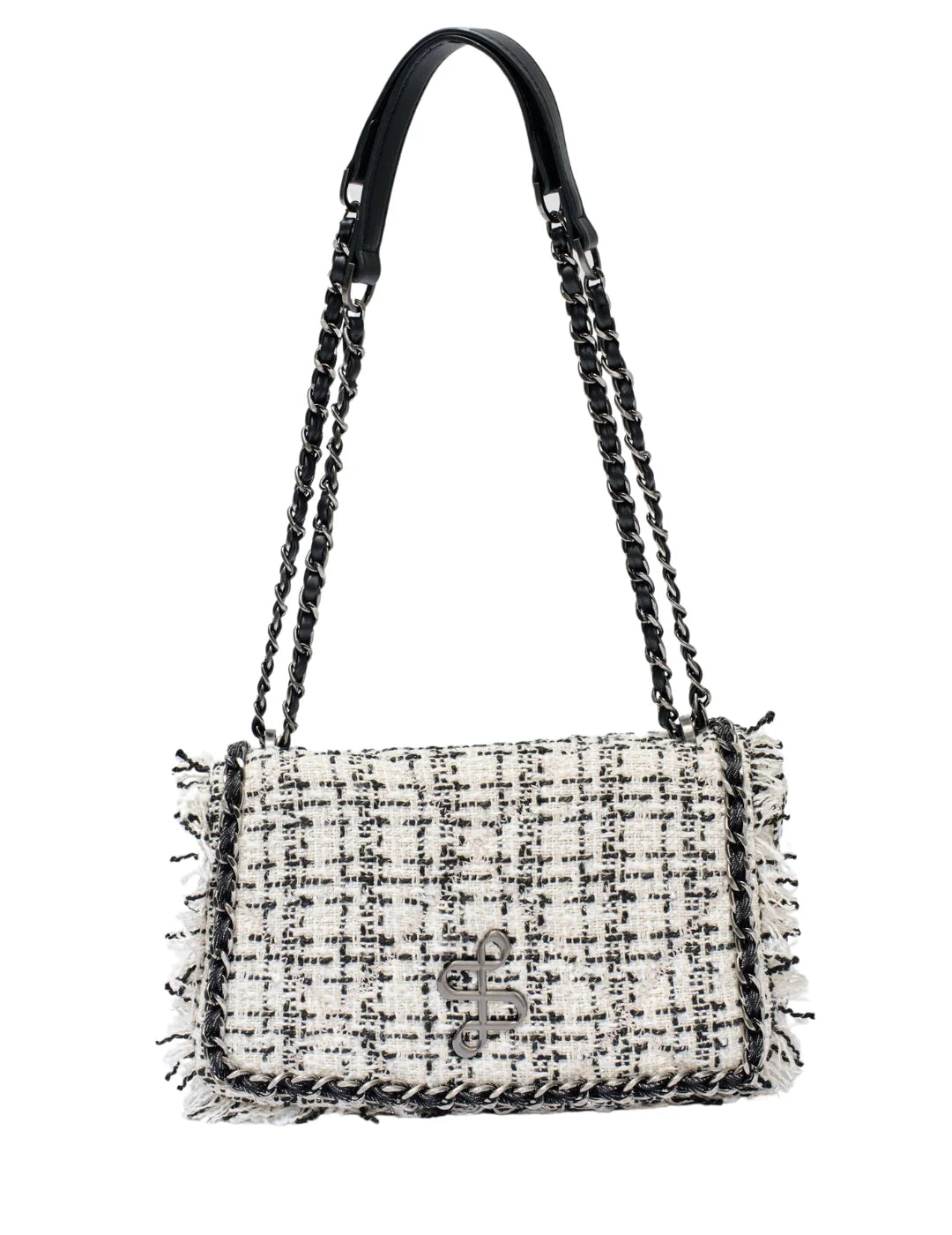 Bolso Tweed Crossbody Salsa Jeans Blanco Perla | Bicos de Fío