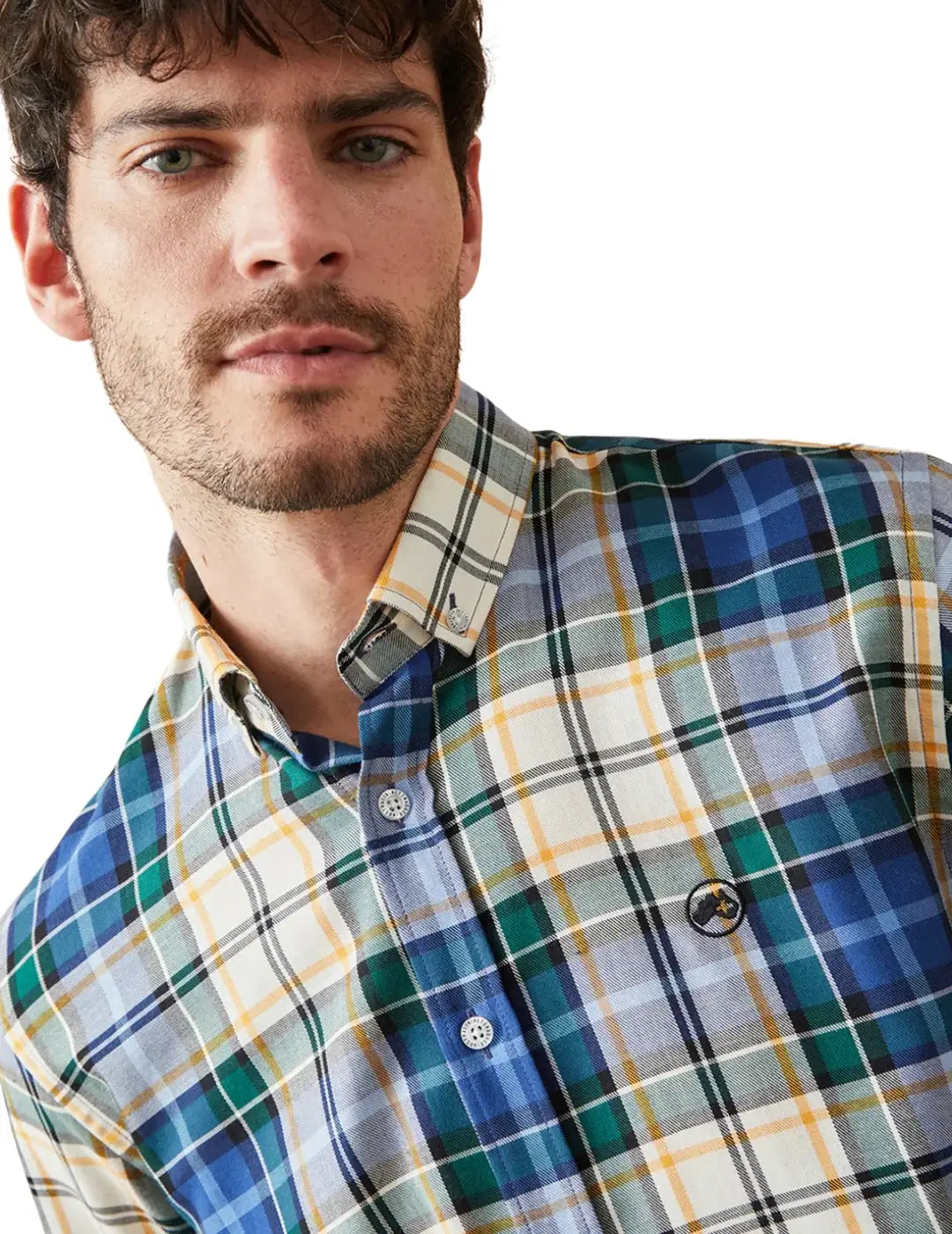 Camisa De Cuadros Altonadock Azul | Bicos de Fío