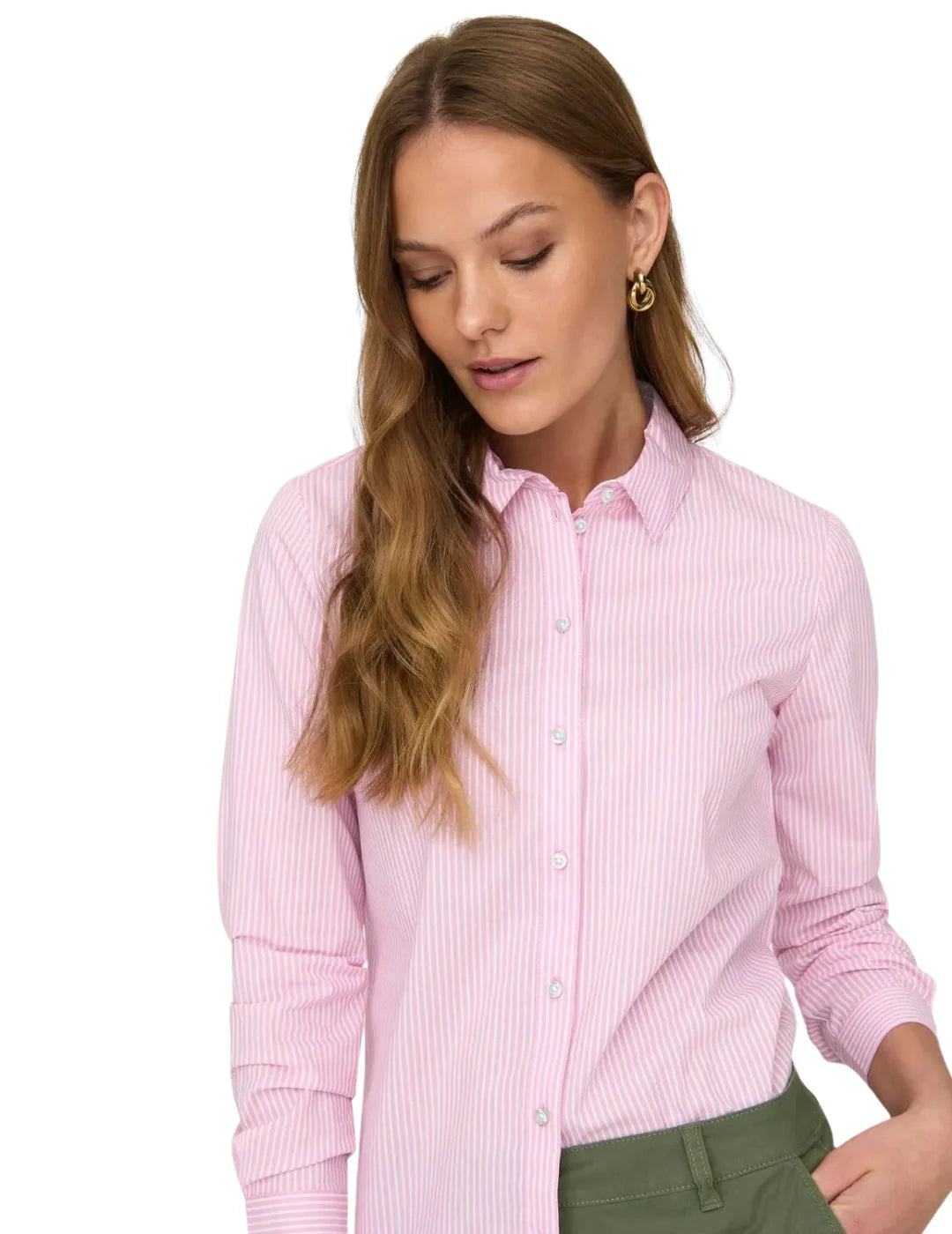 Camisa Mujer JDY Mio Raya Rosa | Bicos de Fío