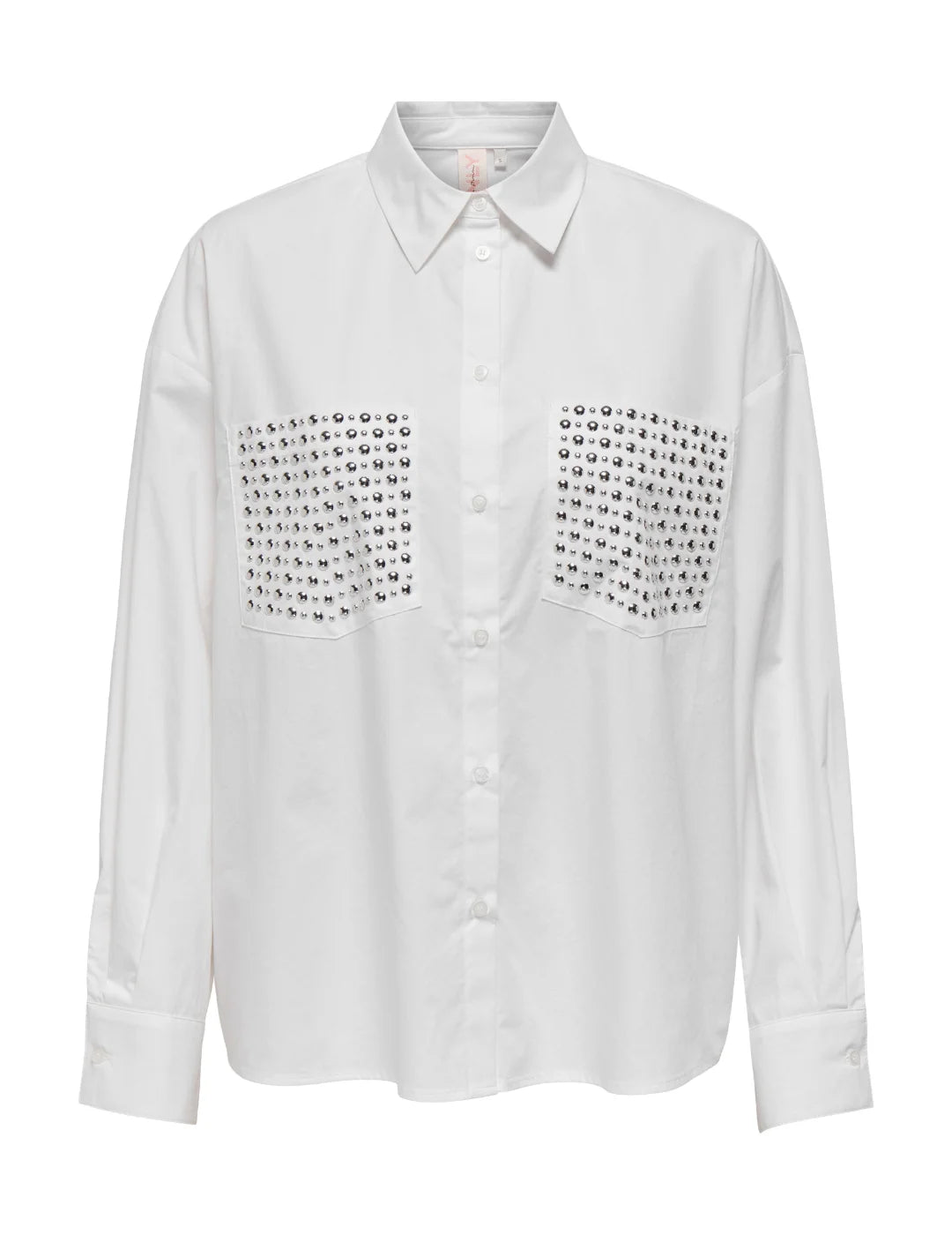 Camisa Con Tachas ONLY Onlgitha Blanco | Bicos de Fío