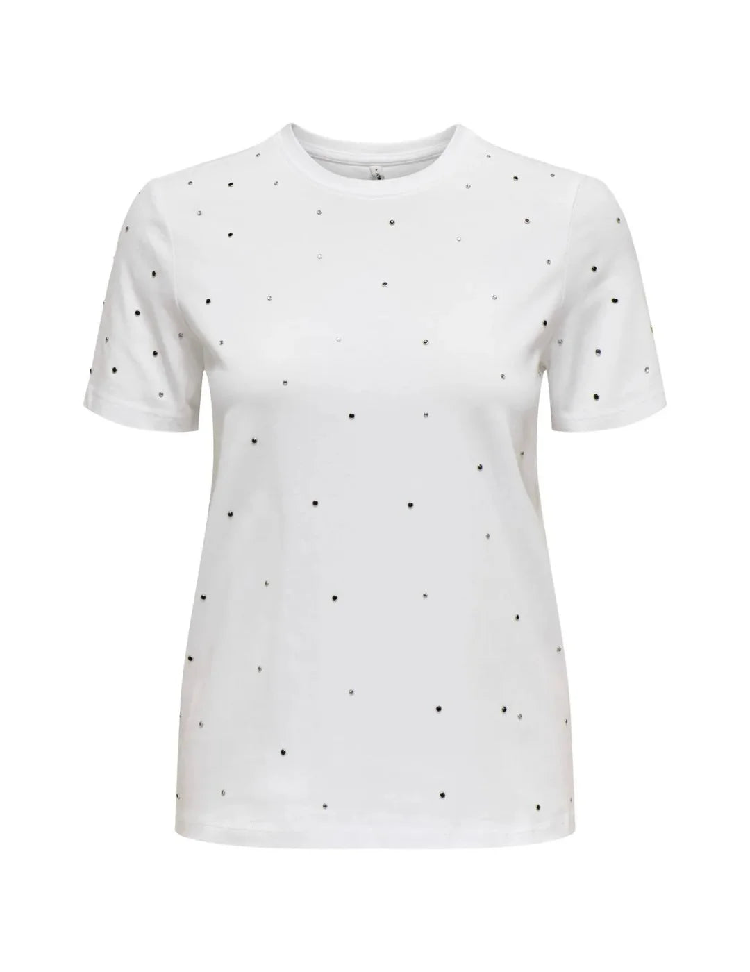 Camiseta Brillos ONLY Globe Blanco | Bicos de Fío