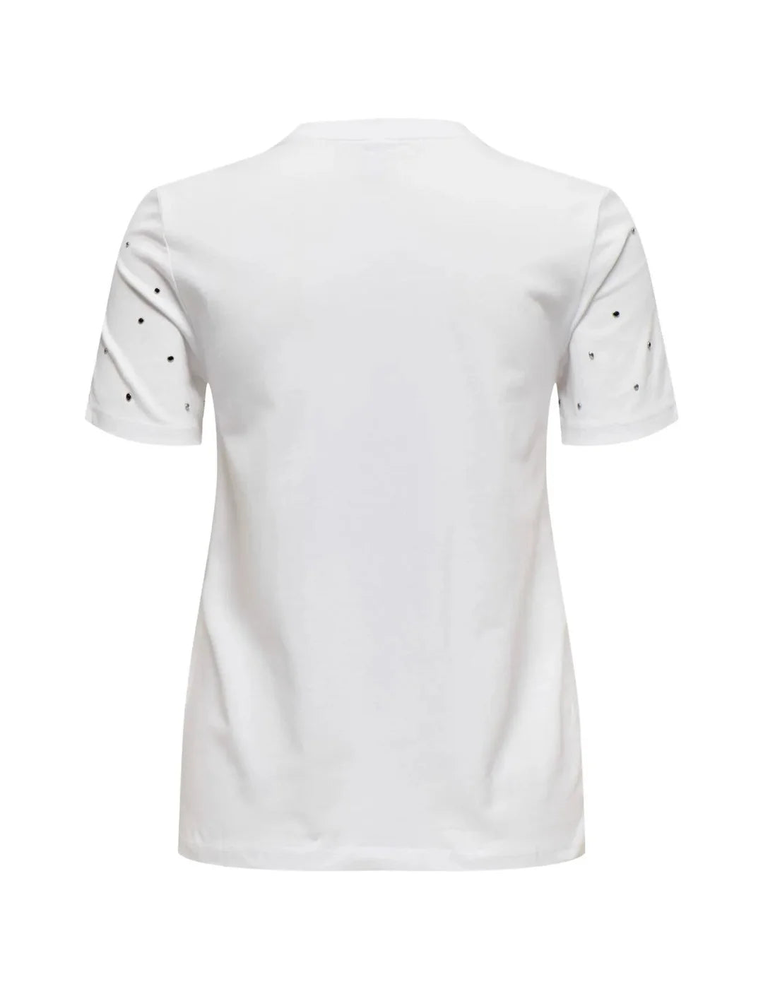 Camiseta Brillos ONLY Globe Blanco | Bicos de Fío