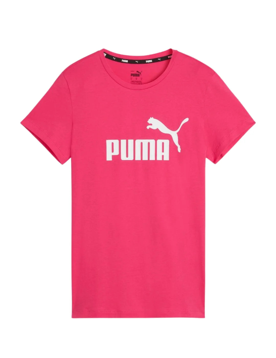 Camiseta PUMA Logo Essentials Fuxia | Bicos de Fío