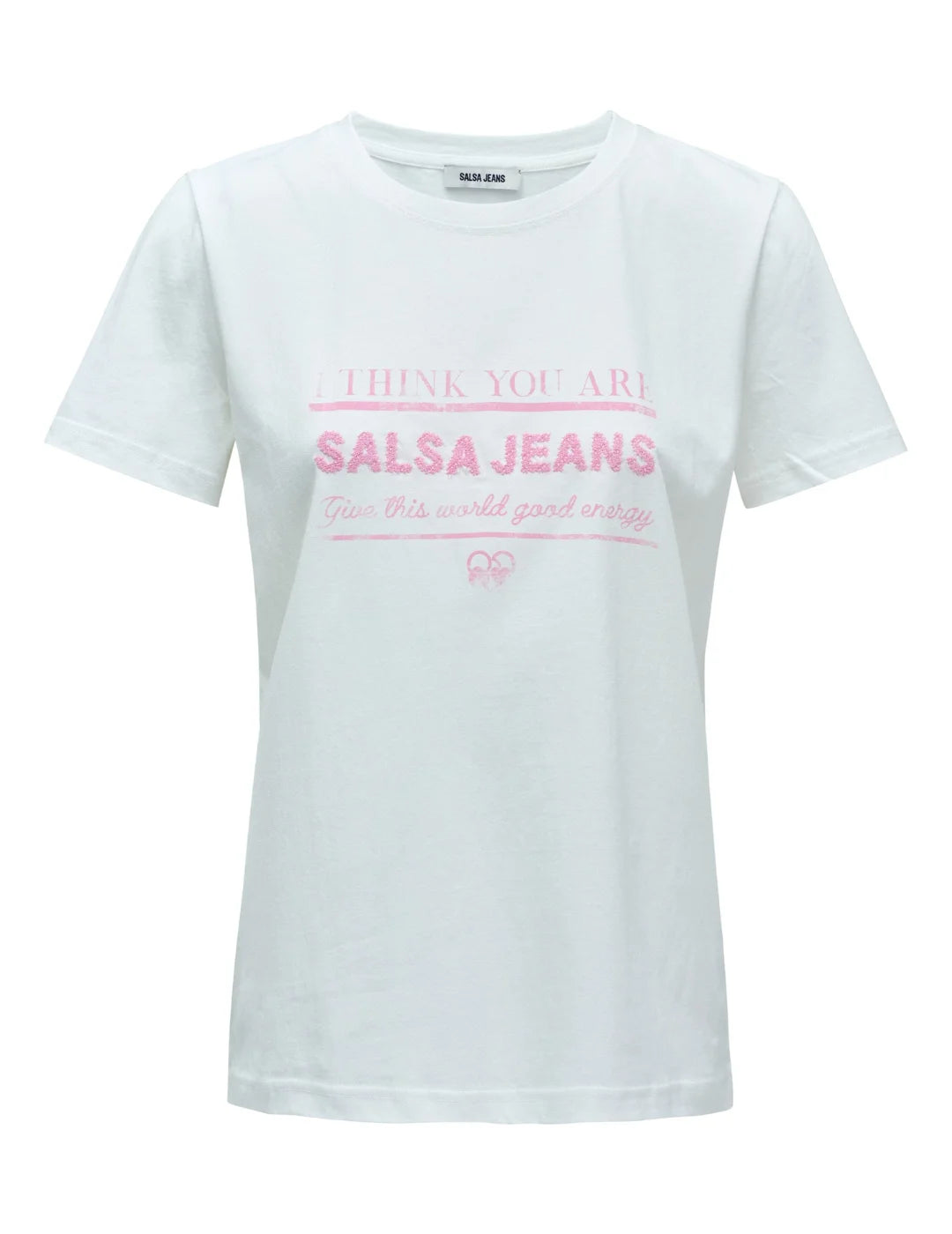 Camiseta Logo Hilo Salsa Jeans Blanco | Bicos de Fío