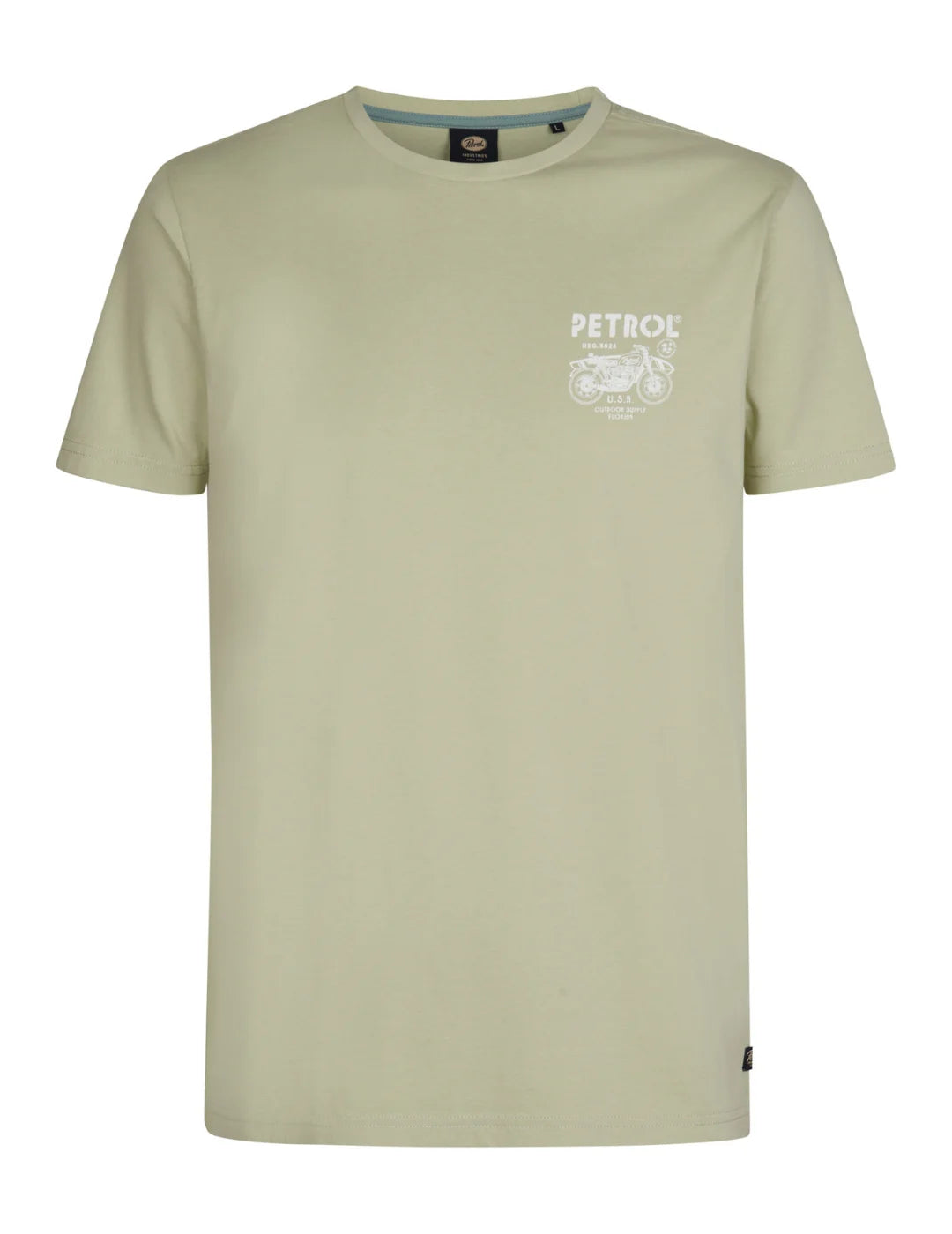 Camiseta Petrol Industries Print Moto Verde | Bicos de Fío