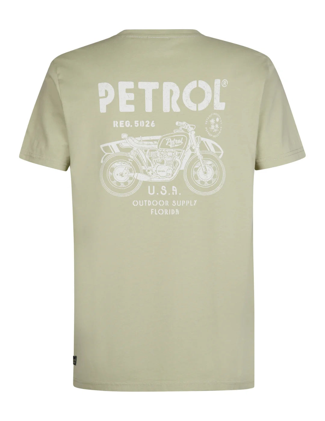 Camiseta Petrol Industries Print Moto Verde | Bicos de Fío