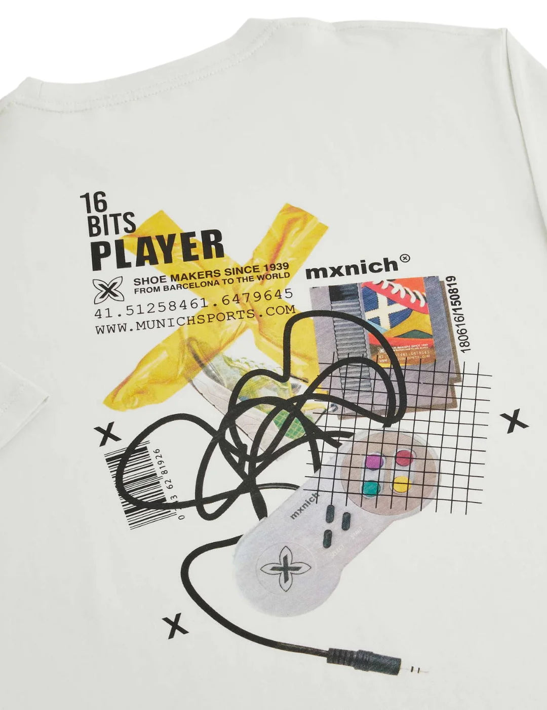 Camiseta Oversize Munich Gamer Blanco | Bicos de Fío