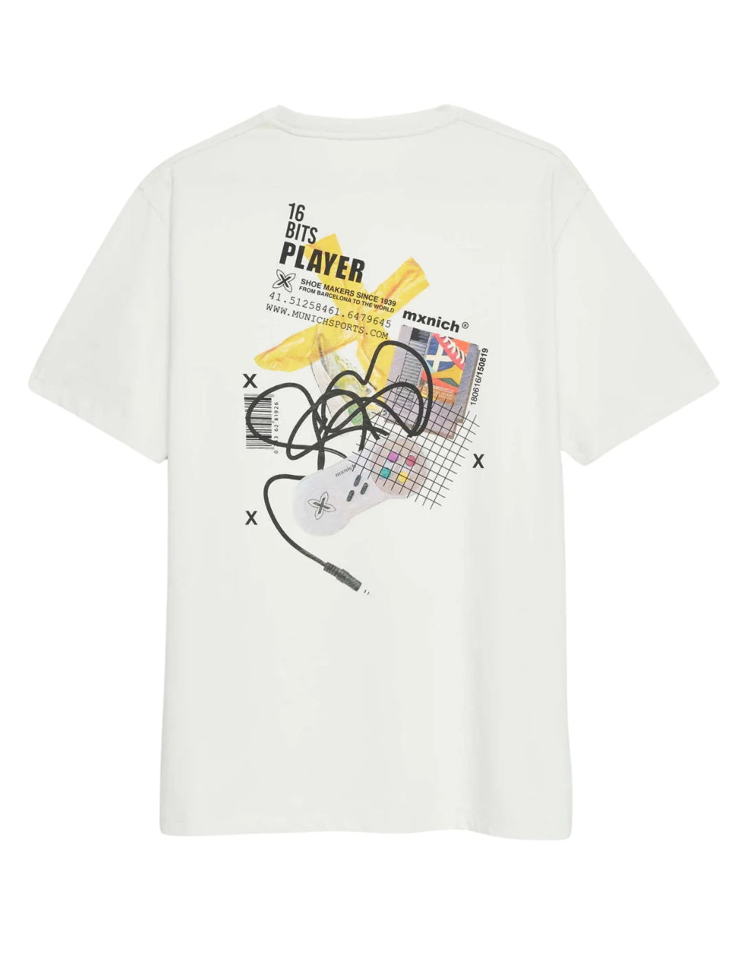 Camiseta Oversize Munich Gamer Blanco | Bicos de Fío