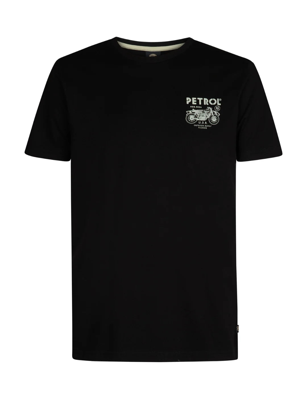 Camiseta Petrol Industries Print Moto Negro | Bicos de Fío