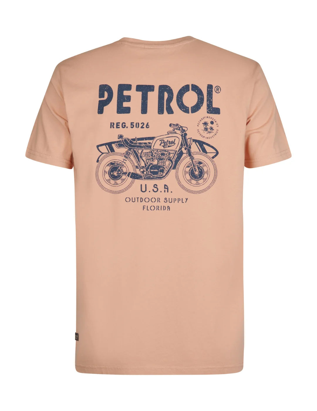 Camiseta Petrol Industries Print Moto Melocotón | Bicos de Fío