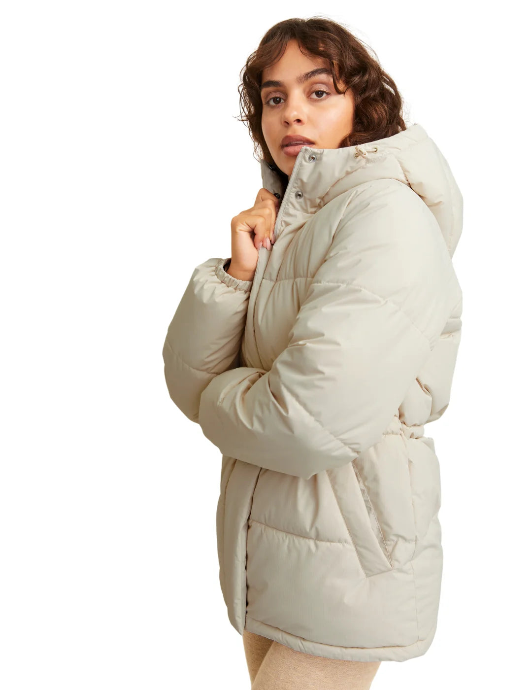 Chaqueta Puffer JJXX Jxworld Beige | Bicos de Fío