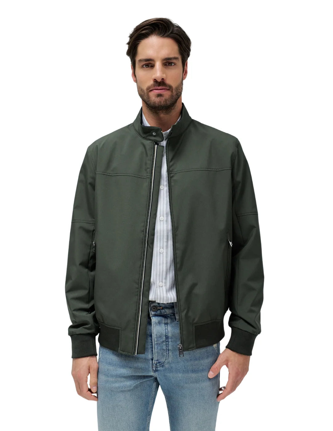 Chaqueta Bomber Ligera Salsa Jeans Verde | Bicos de Fío