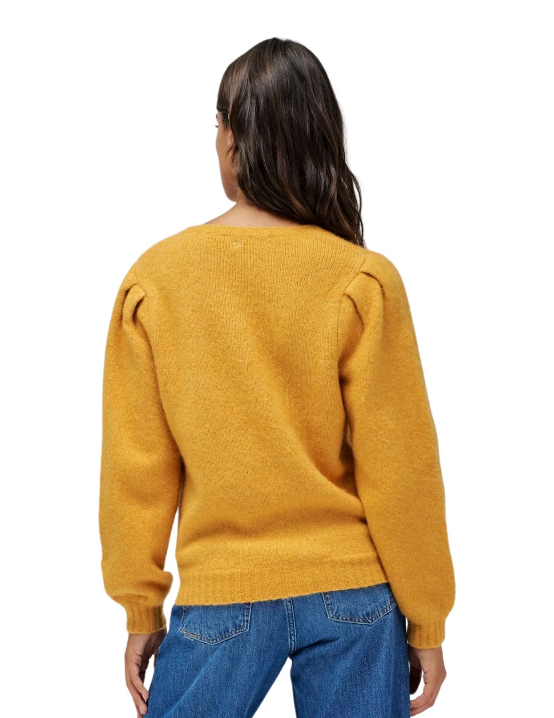 Jersey Punto Flores Salsa Jeans Amarillo | Bicos de Fío