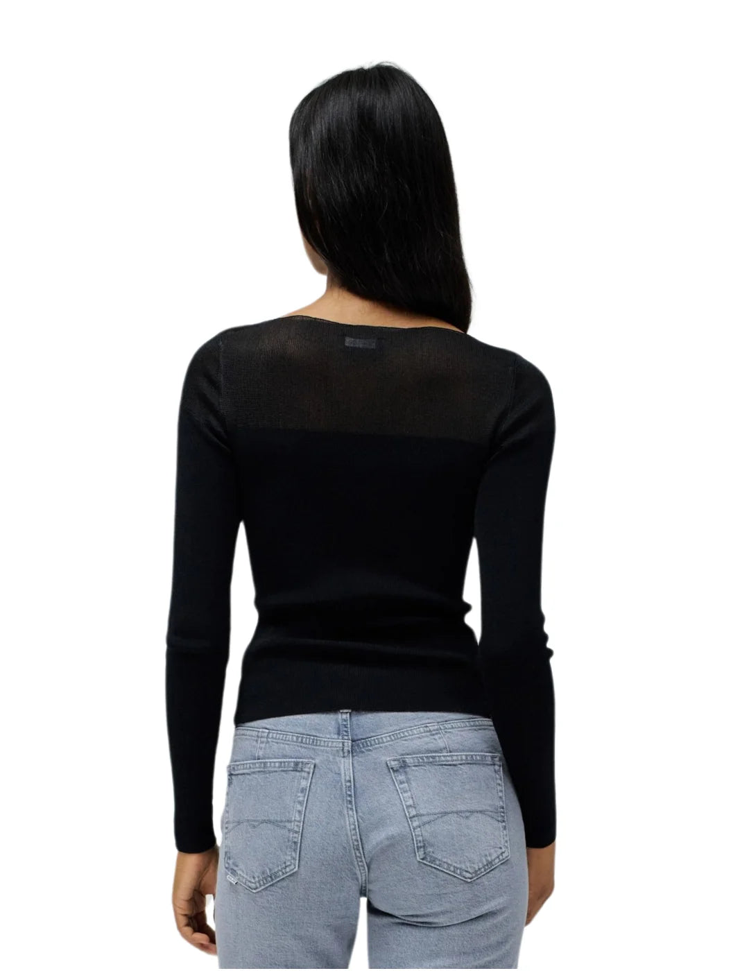 Jersey De Tul Salsa Jeans Negro | Bicos de Fío