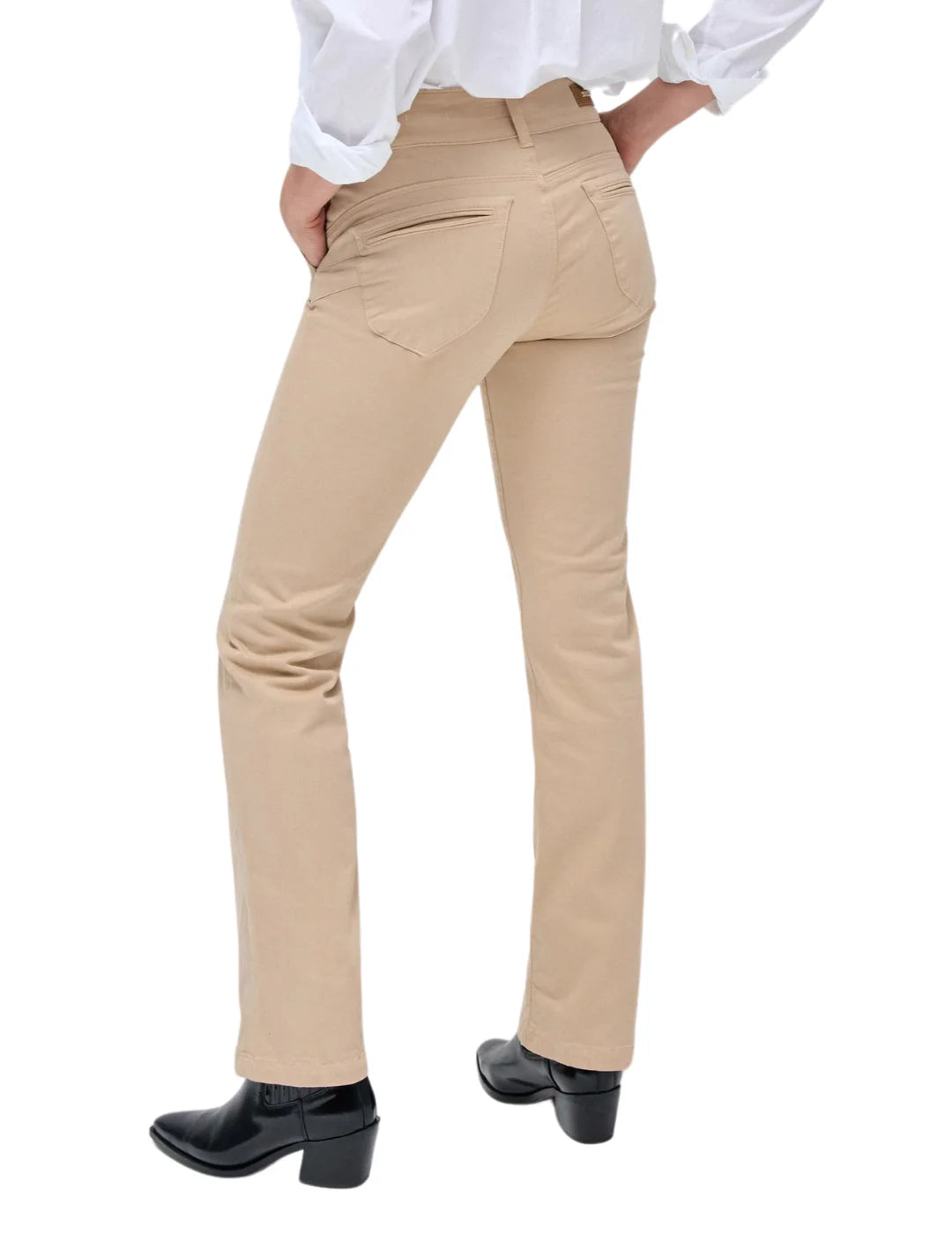 Pantalón Chino Straight Salsa Jeans Beige | Bicos de Fío