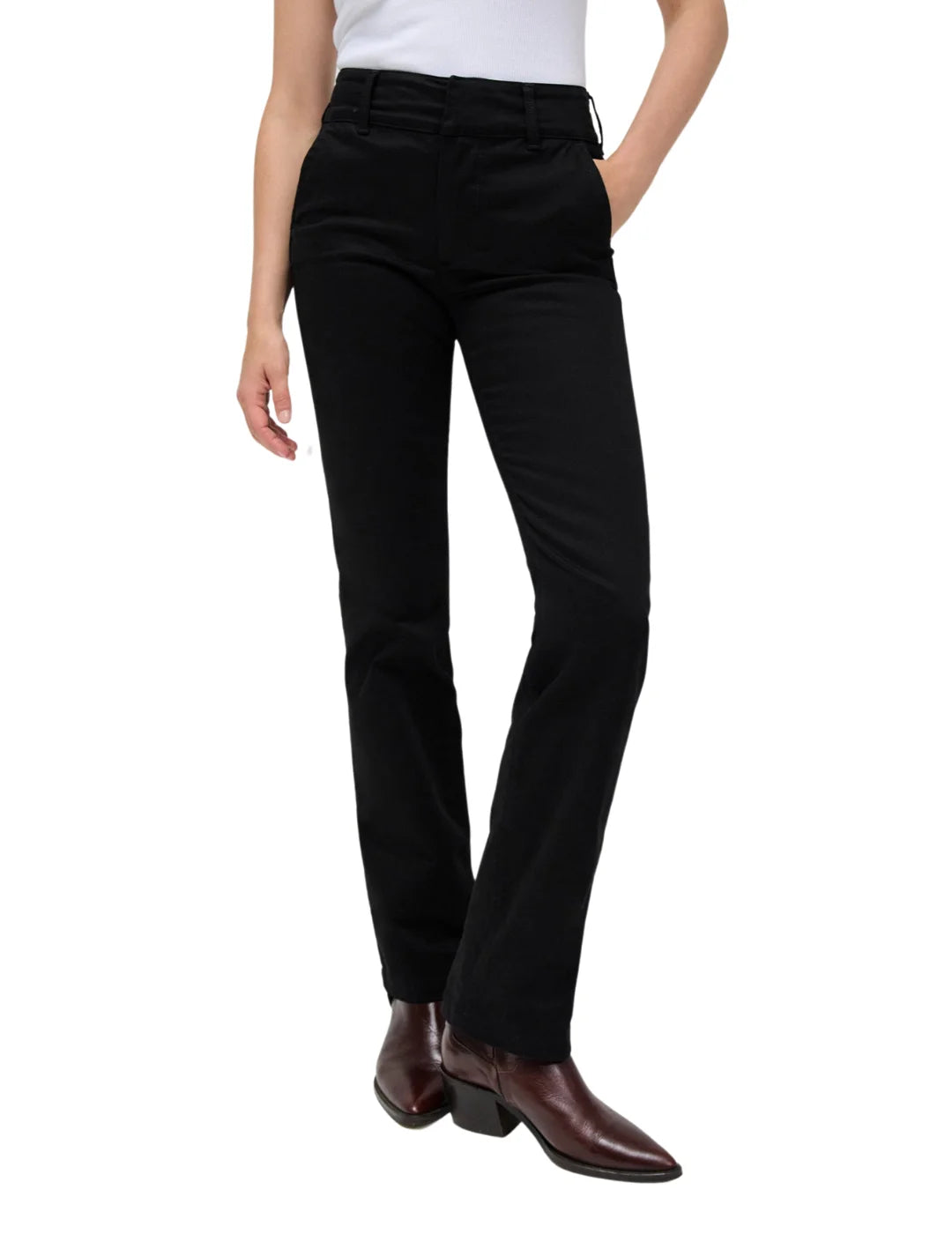 Pantalón Chino Straight Salsa Jeans Negro | Bicos de Fío