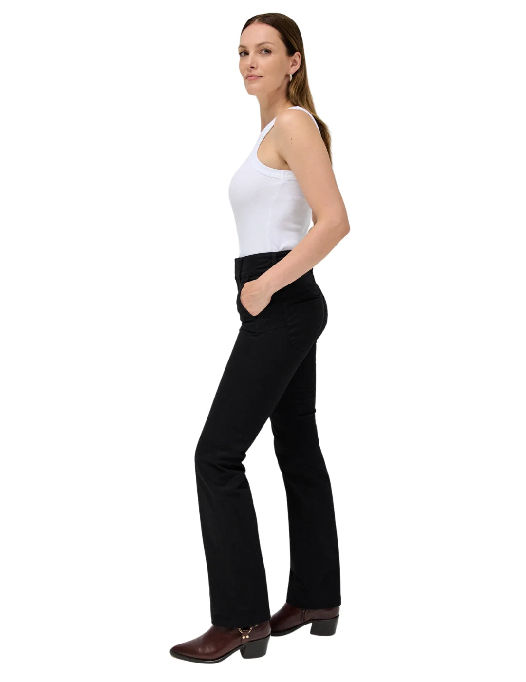 Pantalón Chino Straight Salsa Jeans Negro | Bicos de Fío