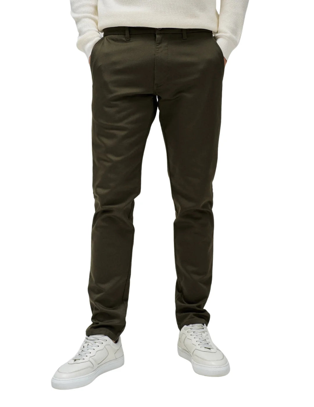 Pantalón Chino Slim Salsa Jeans S-Activ Verde | Bicos de Fío