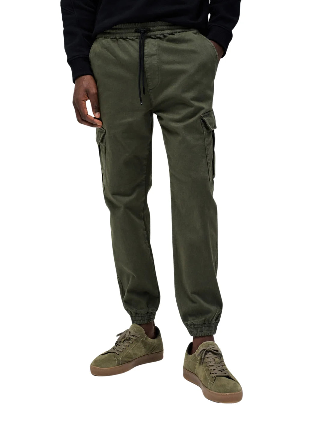 Pantalón Jogger Cargo Puño Salsa Jeans Verde | Bicos de Fío