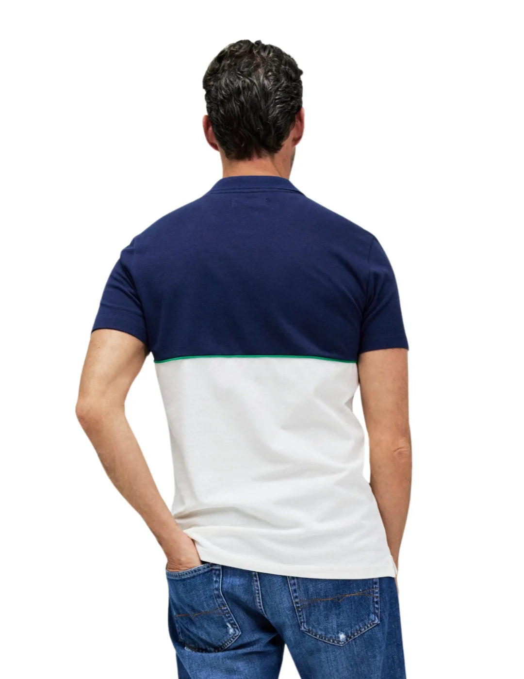 Polo Color Block Salsa Jeans Azul Marino | Bicos de Fío