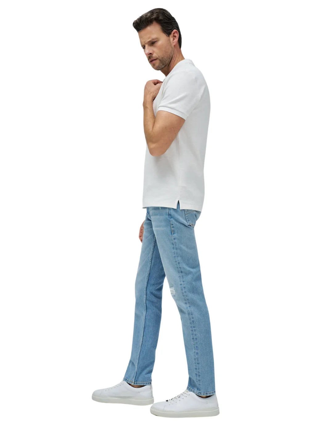 Polo Textura Salsa Jeans Blanco | Bicos de Fío