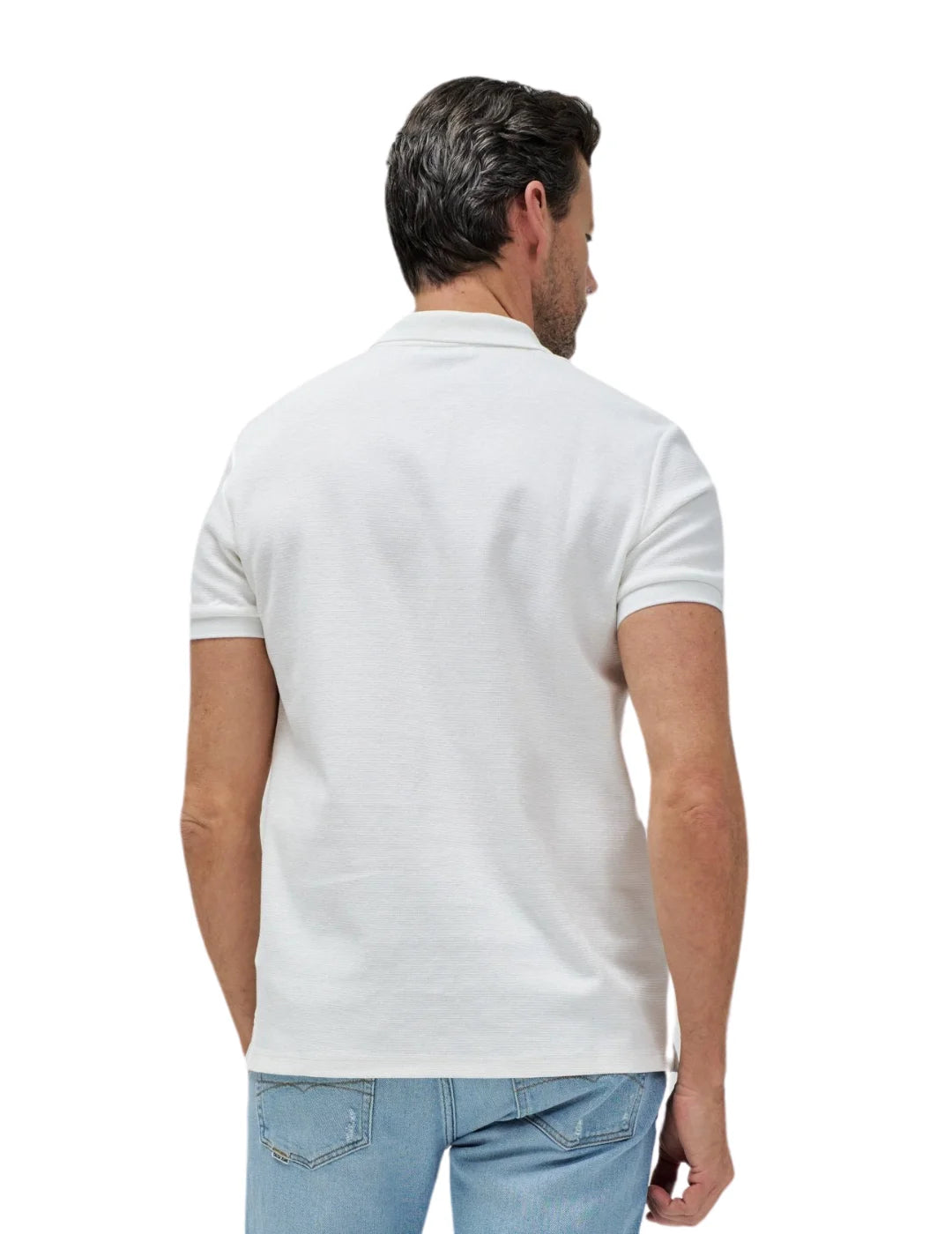 Polo Textura Salsa Jeans Blanco | Bicos de Fío