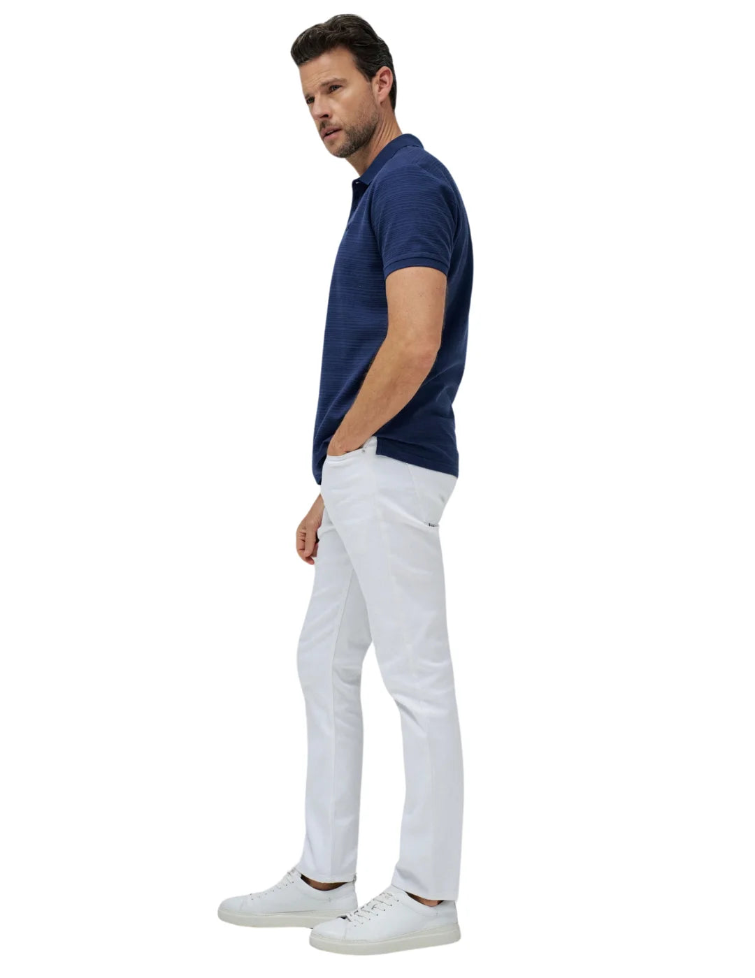 Polo Textura Salsa Jeans Azul Marino | Bicos de Fío