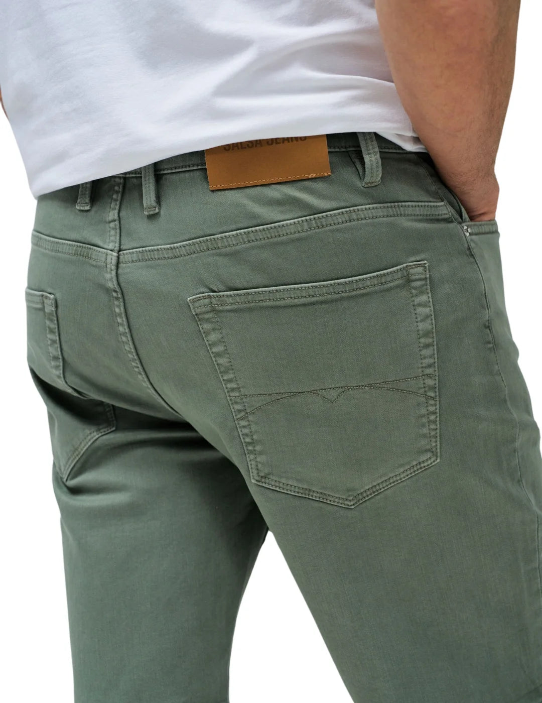 Pantalón Corto Salsa Jeans Washed Verde | Bicos de Fío