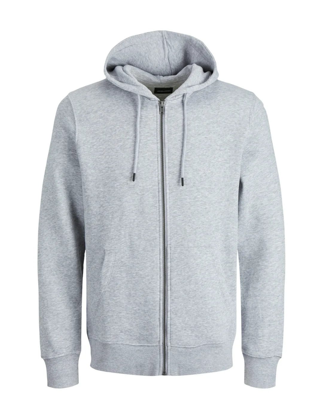 Sudadera Capucha Cremallera Jack&Jones Star Gris | Bicos de Fío