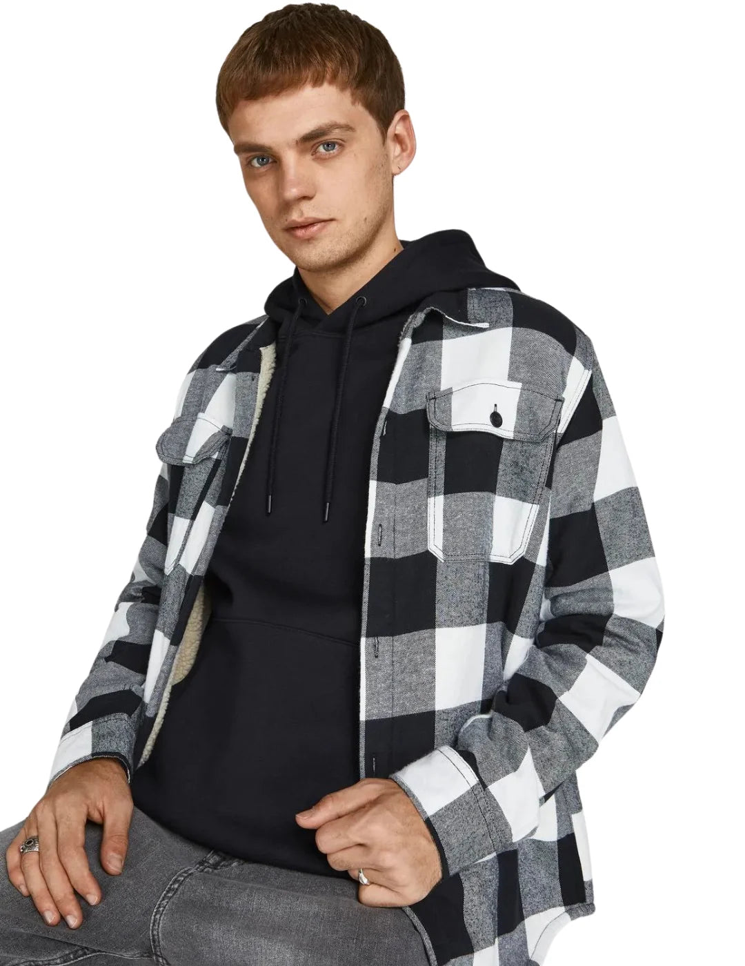 Sudadera Capucha Jack&Jones Bradley Negro | Bicos de Fío