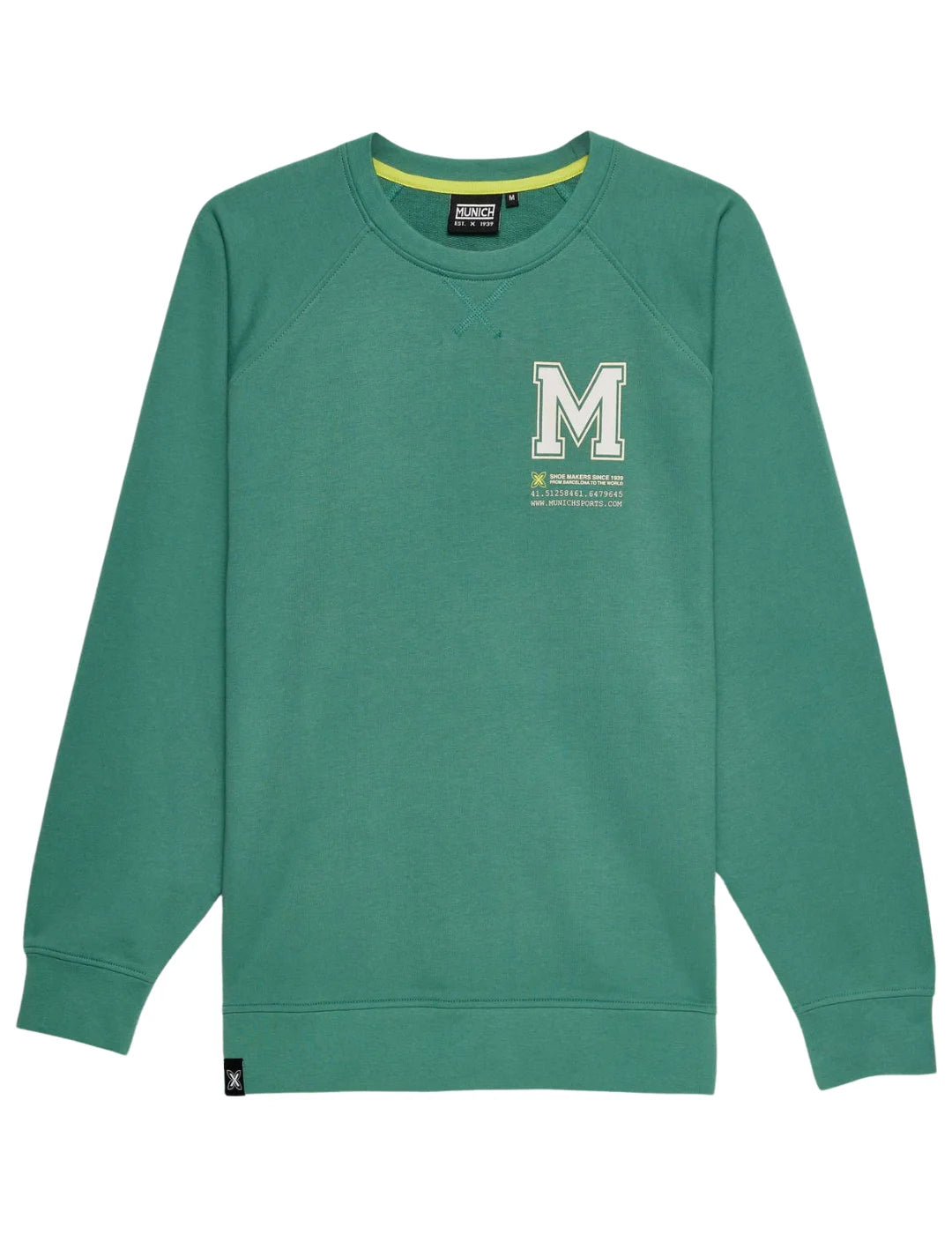 Sudadera Munich University Verde | Bicos de Fío