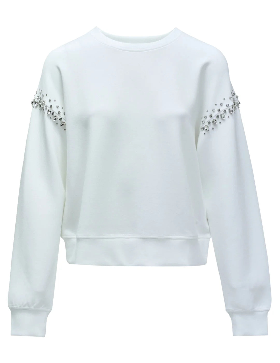 Sudadera Apliques Manga Salsa Jeans Blanco | Bicos de Fío