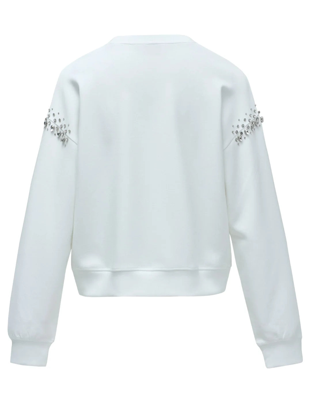 Sudadera Apliques Manga Salsa Jeans Blanco | Bicos de Fío