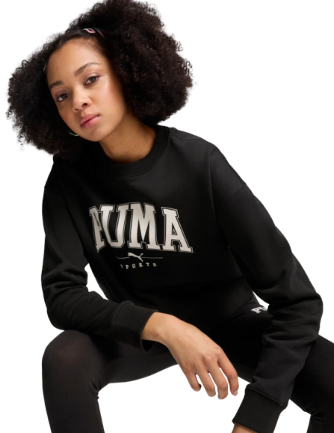 Sudadera PUMA Squad Crew Negro | Bicos de Fío