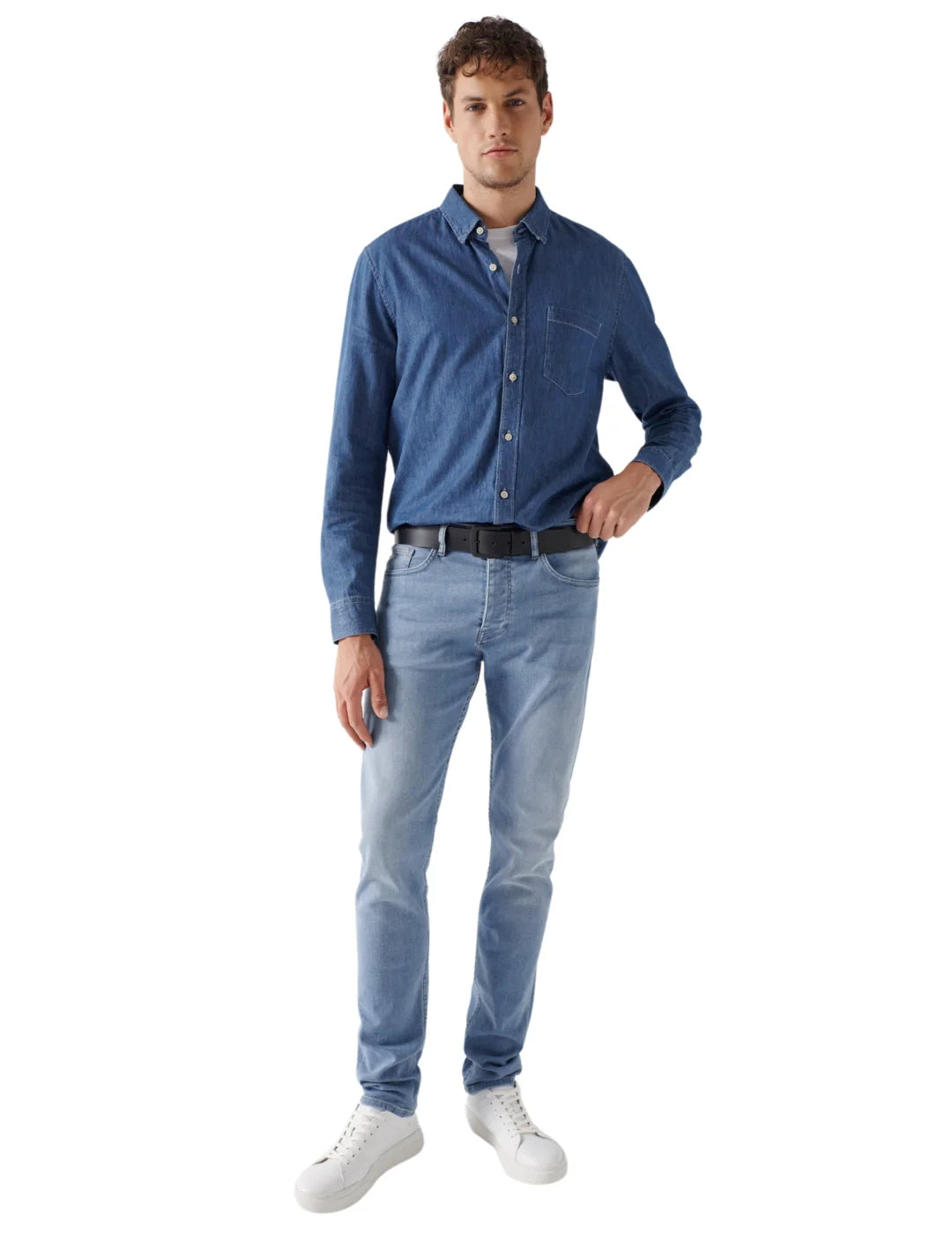 Vaqueros Regular Salsa Jeans S-Repel Azul | Bicos de Fío