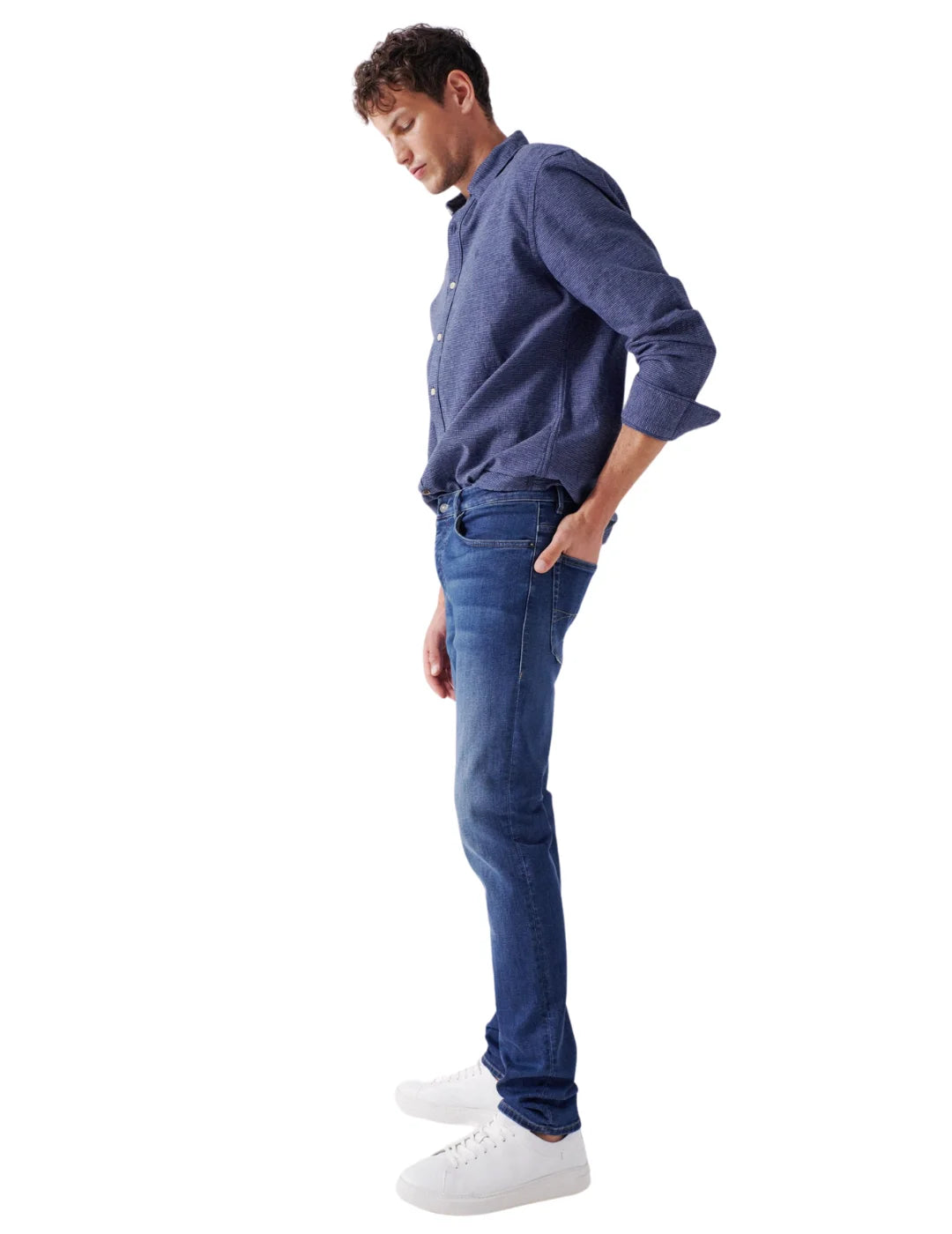 Vaqueros Regular Salsa Jeans S-Repel Azul | Bicos de Fío