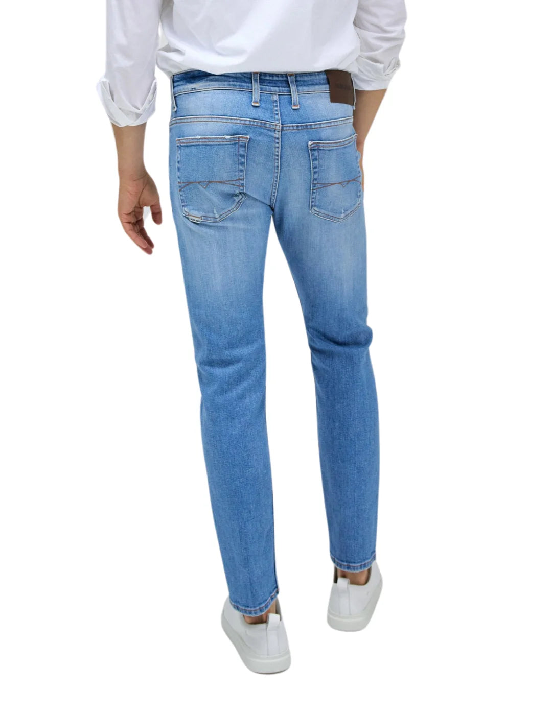 Vaqueros Salsa Jeans Slim Ligeros Rotos Azul | Bicos de Fío