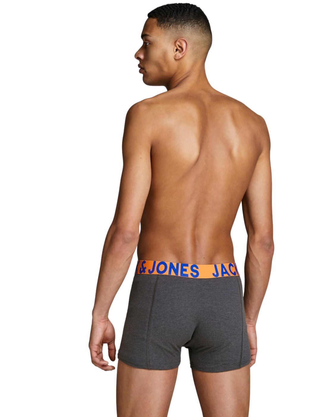 Pack de 3 Boxer Jack and Jones Crazy Marino-Gris-Negro - Bicos de Fío