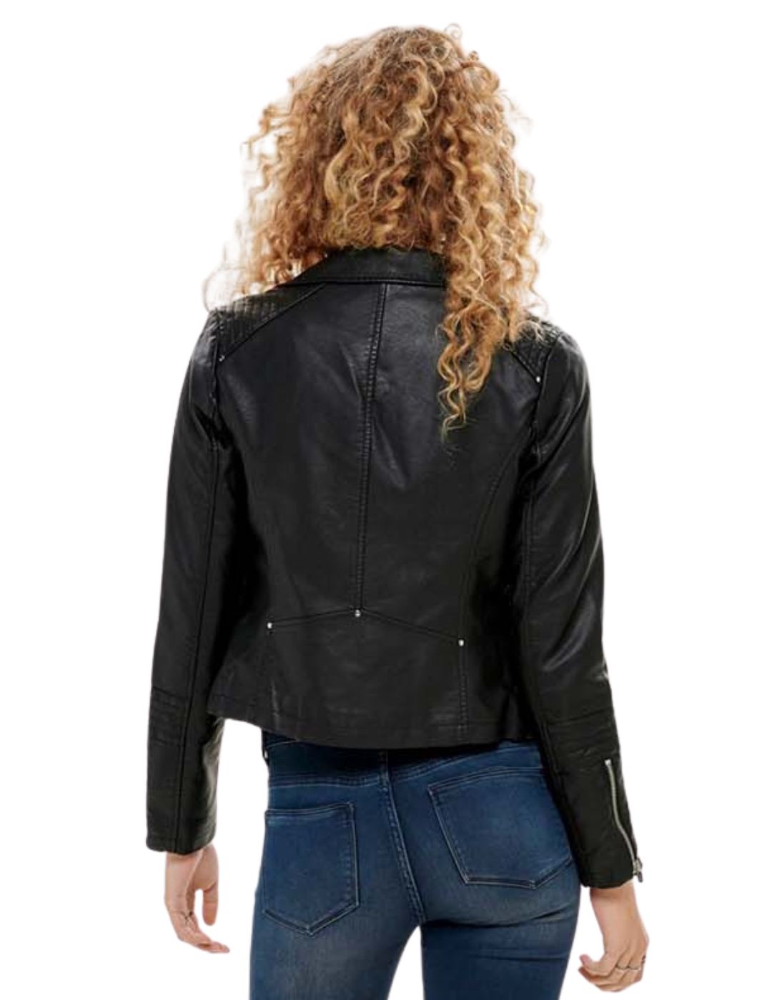 Chaqueta Biker Polipiel Only Onlgemma Negro | Bicos de Fío