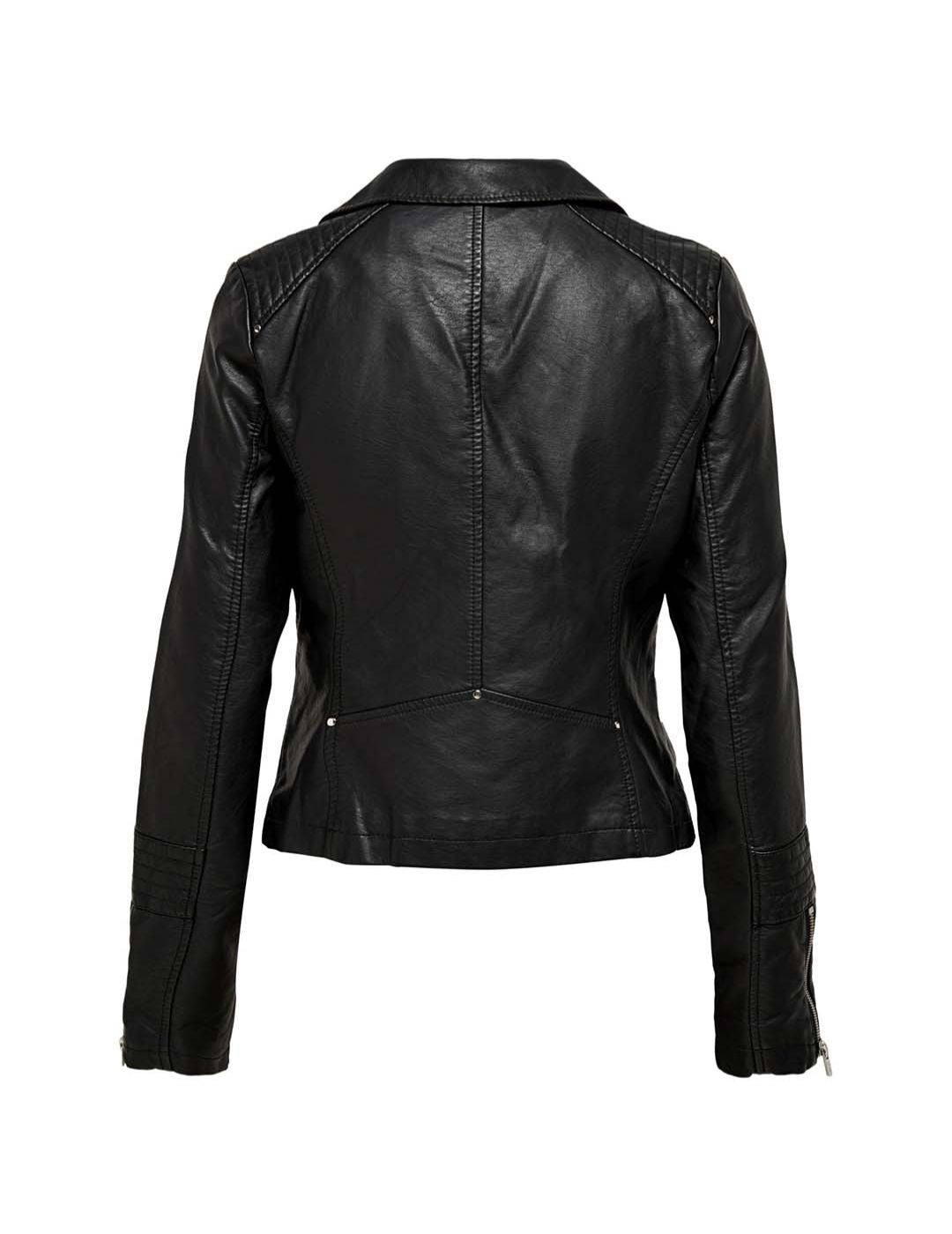 Chaqueta Biker Polipiel Only Onlgemma Negro | Bicos de Fío