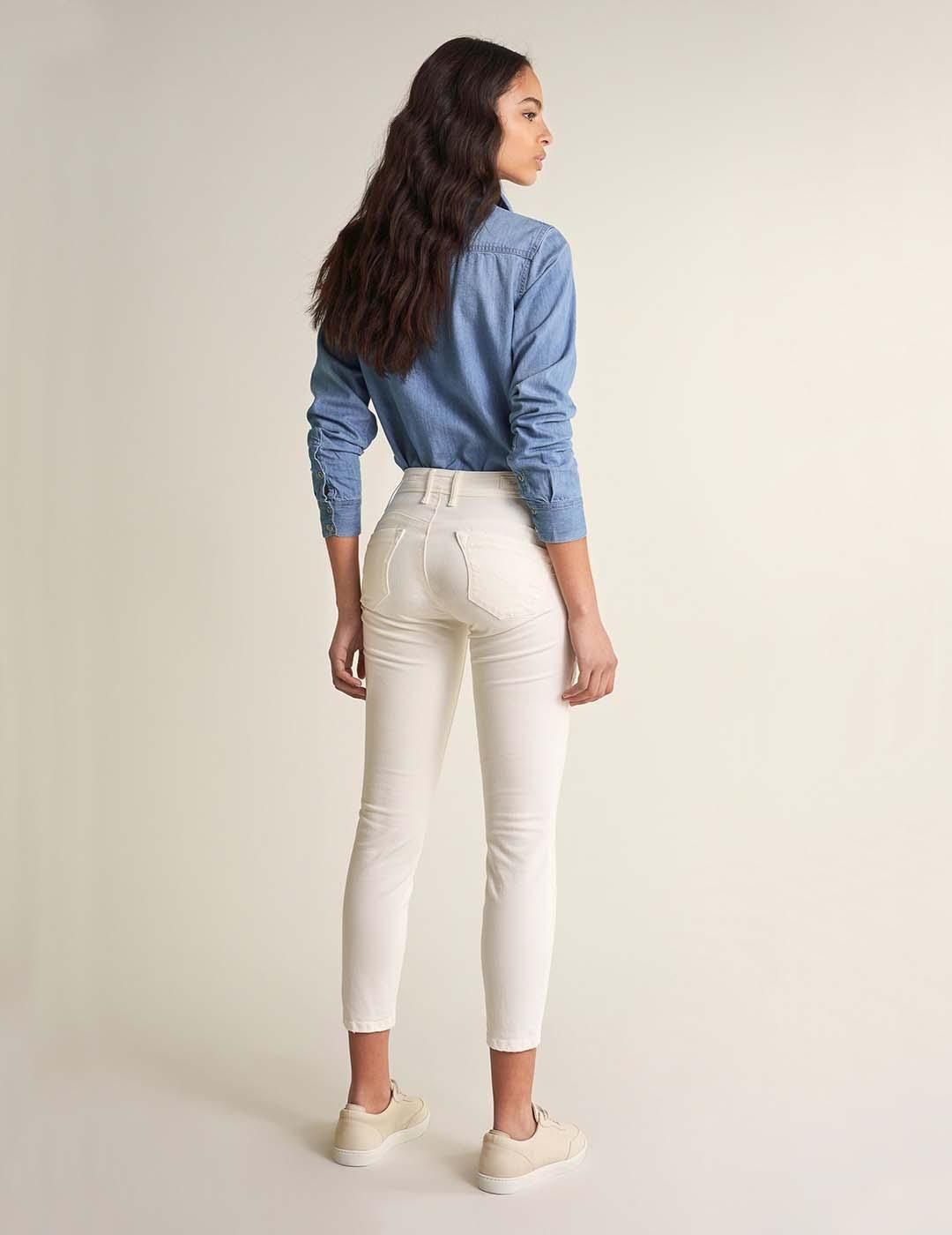 Vaqueros con bordado Salsa Jeans Push Up Blanco